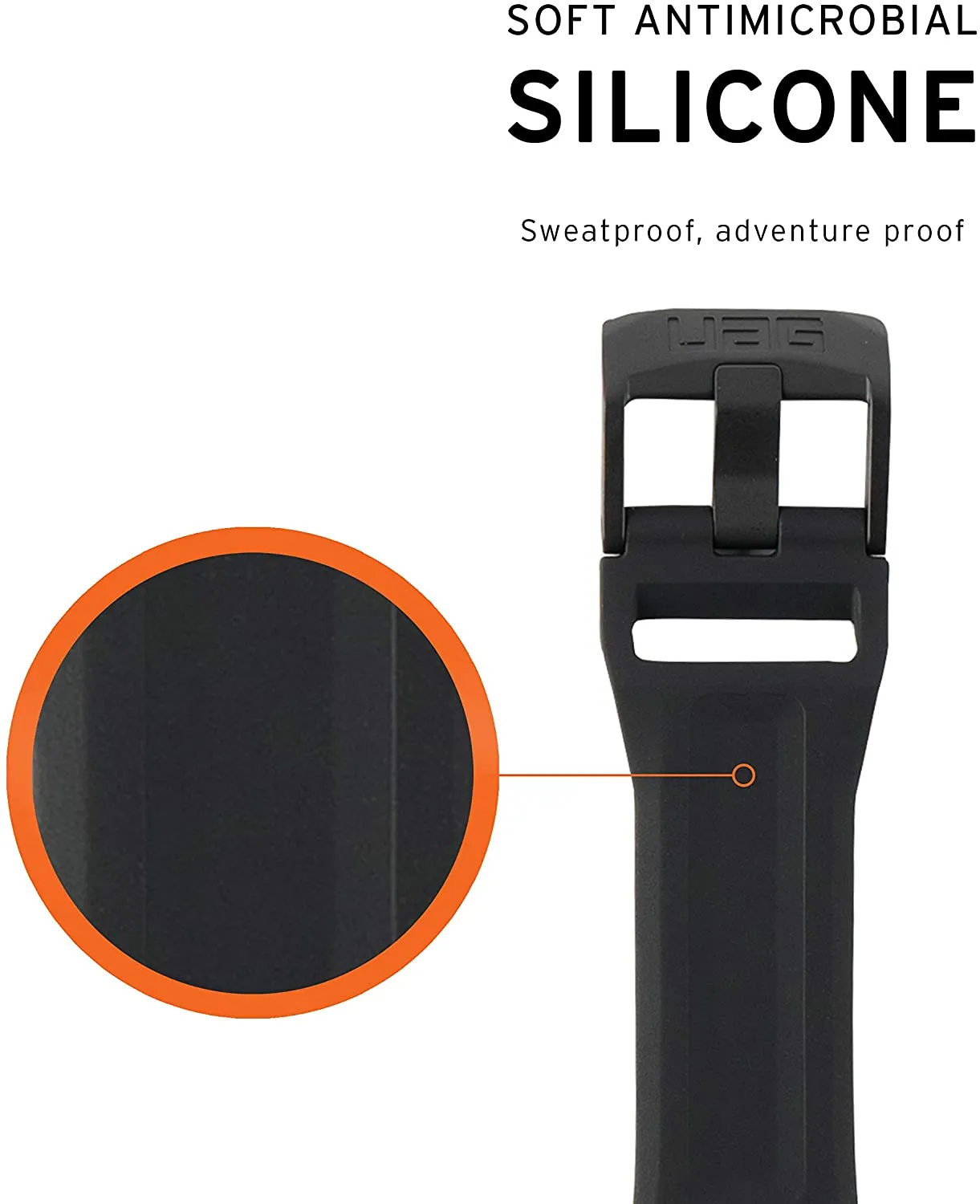 UAG - Universal Watch (22mm Lugs) Silicone Scout Strap Black