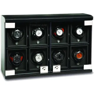 Underwood (London) - 8-Unit Classic Watch Winder in Black Leather