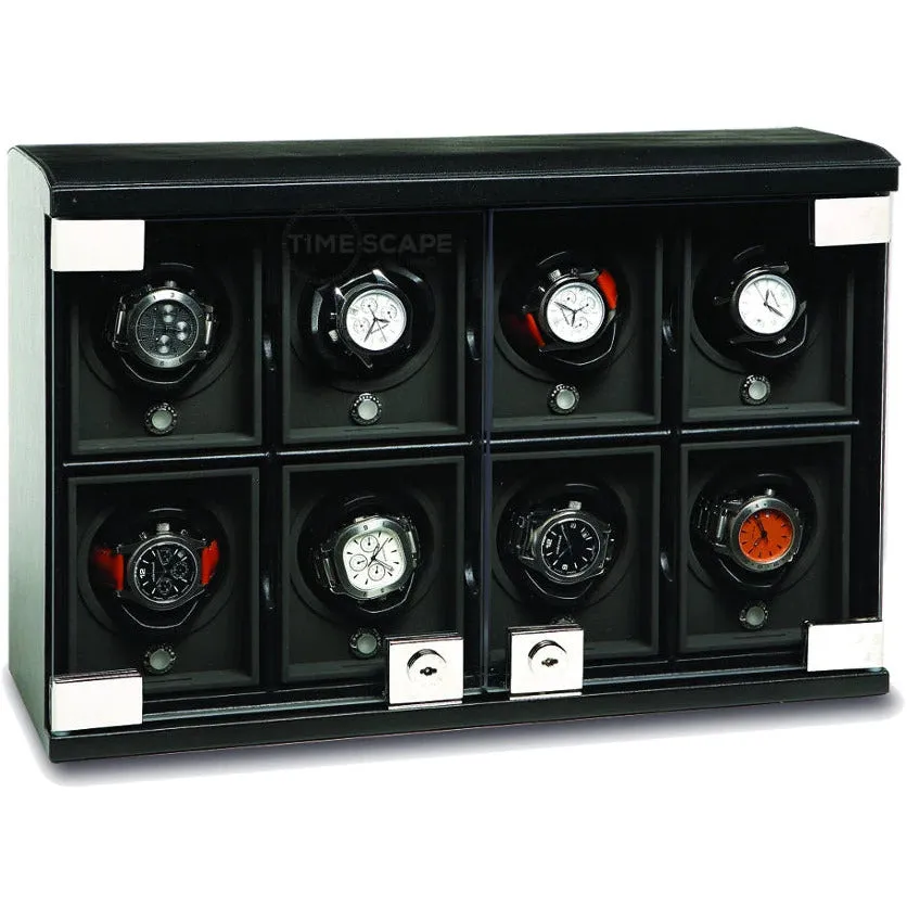 Underwood (London) - 8-Unit Classic Watch Winder in Black Leather