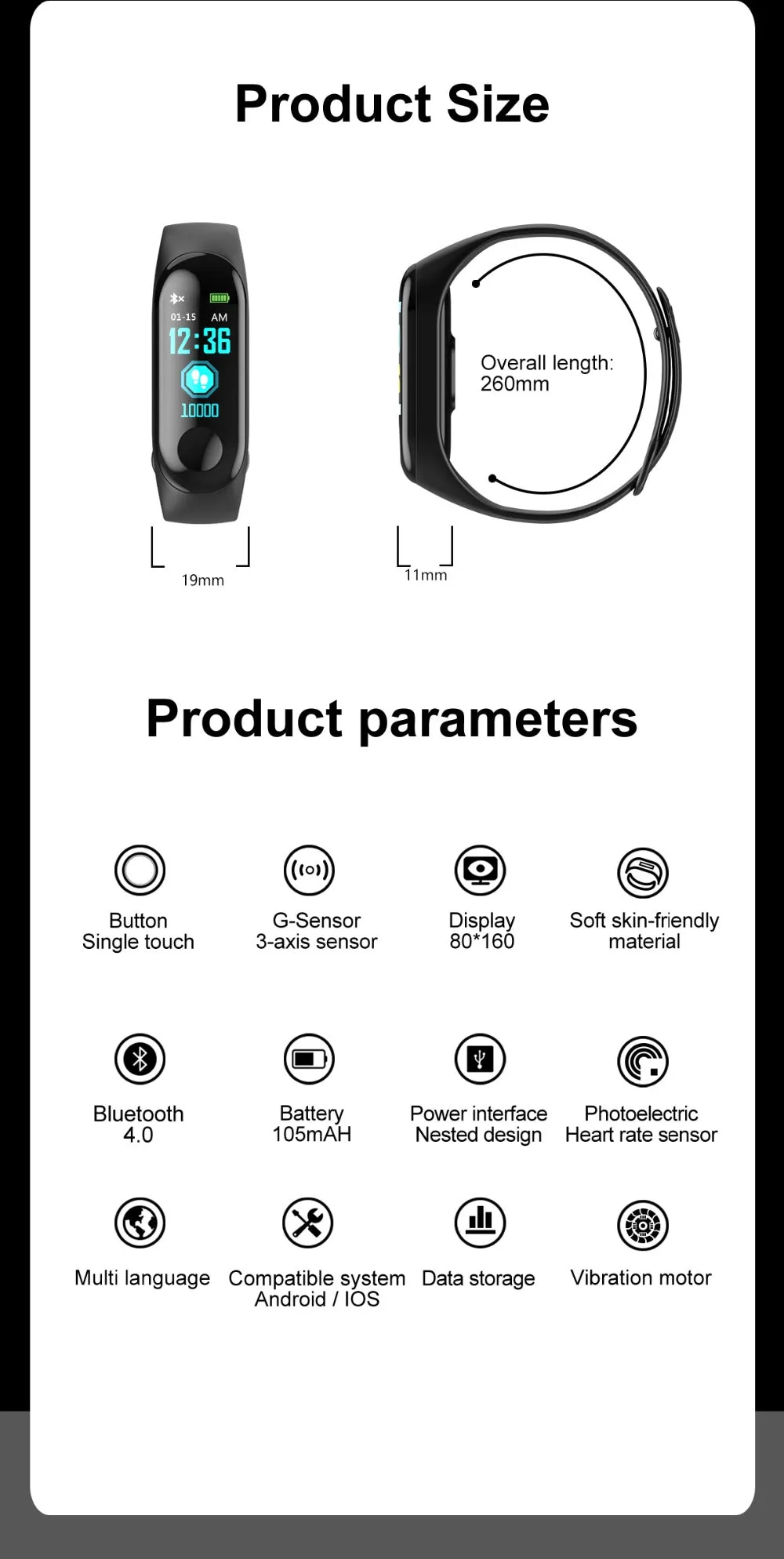 Unisex Sport Smart Watch