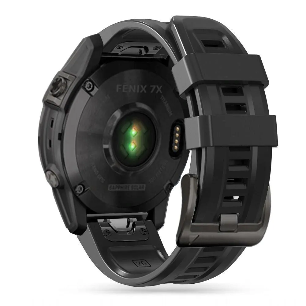 Universal Garmin 22mm QuickFit Tech-Protect Icon Band Silikone Rem - Sort