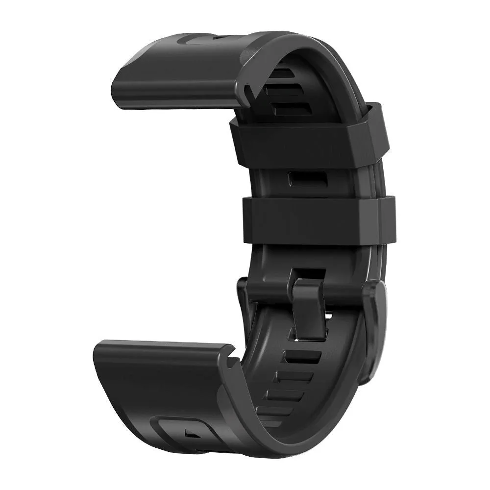 Universal Garmin 22mm QuickFit Tech-Protect Icon Band Silikone Rem - Sort