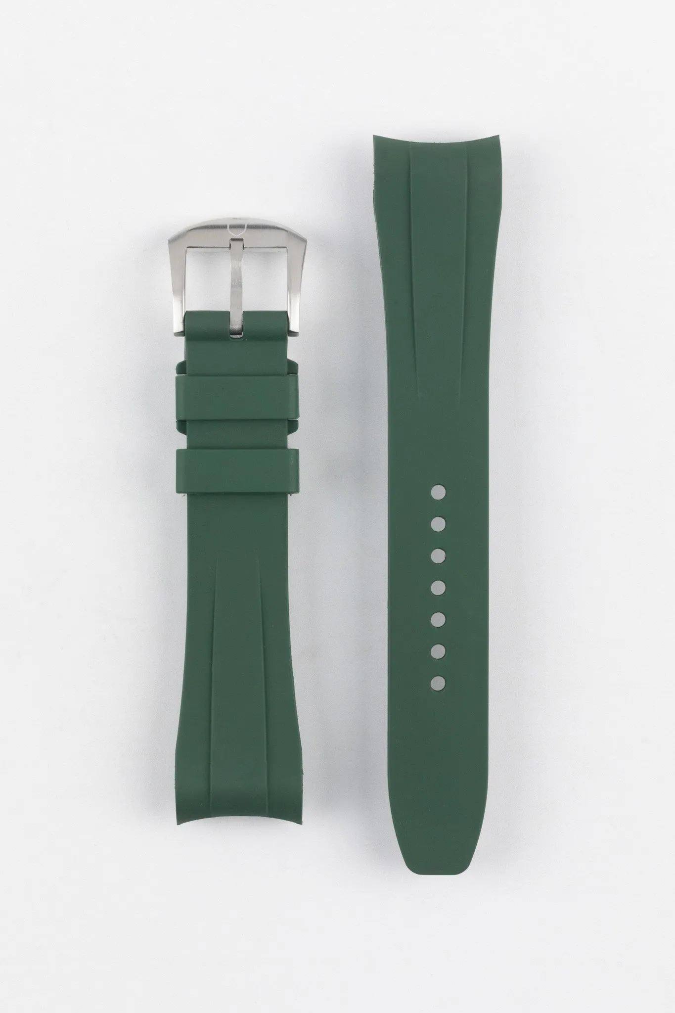 VANGUARD Integrated Rubber Watch Strap for Tudor Black Bay 54 in GREEN