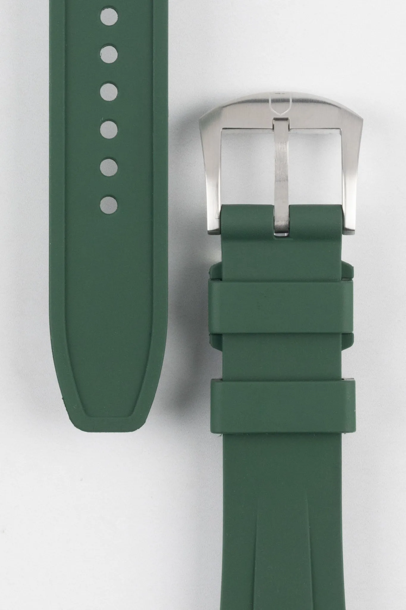VANGUARD Integrated Rubber Watch Strap for Tudor Black Bay 54 in GREEN