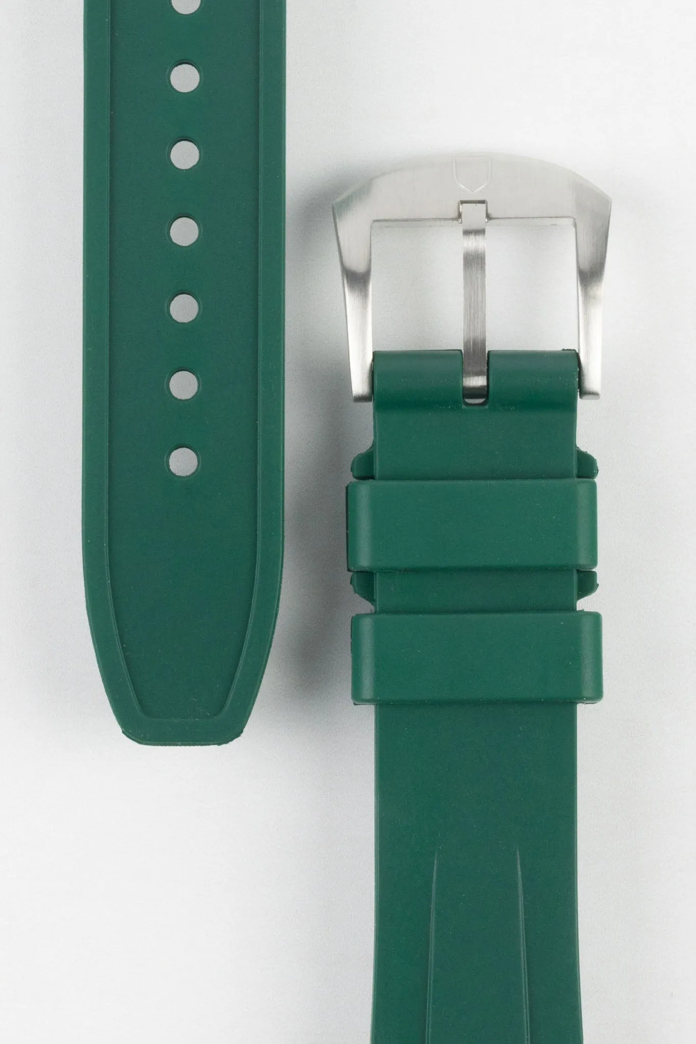 VANGUARD Integrated Rubber Watch Strap for Tudor Black Bay 58 in GREEN