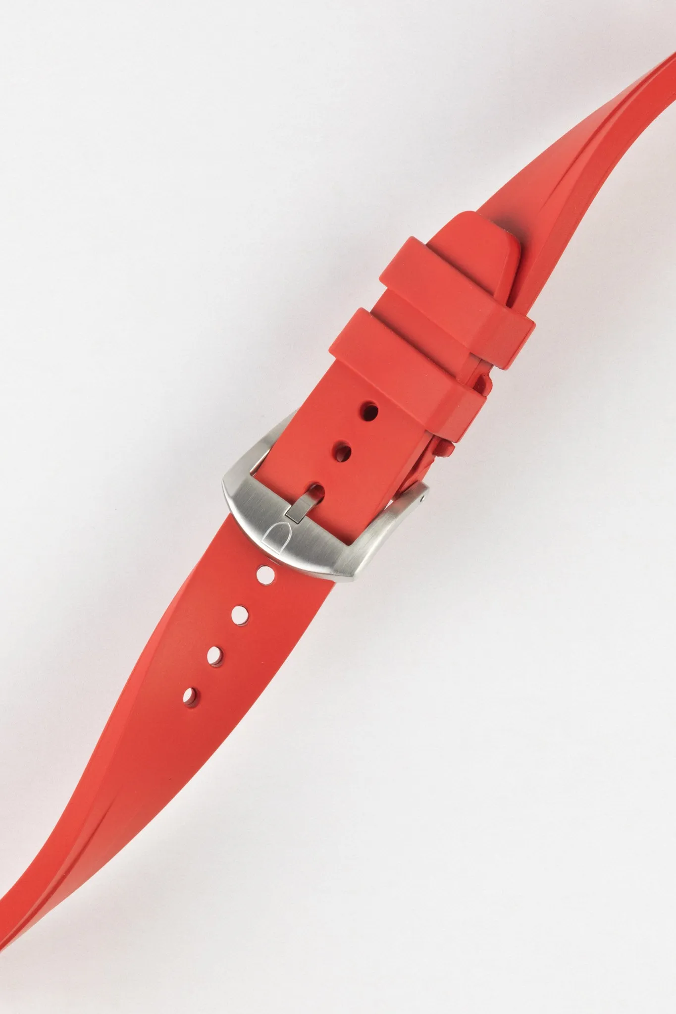 VANGUARD Integrated Rubber Watch Strap for Tudor Black Bay 58 in RED