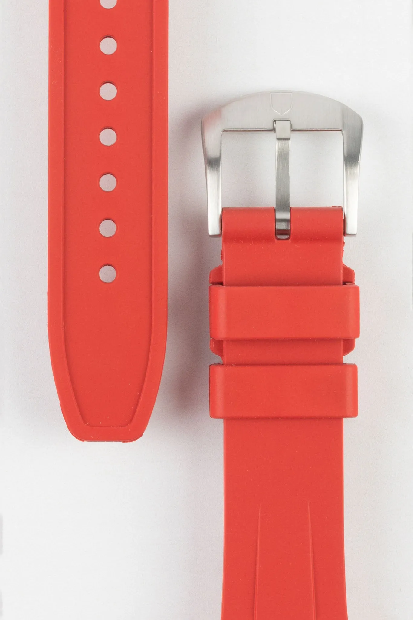VANGUARD Integrated Rubber Watch Strap for Tudor Black Bay 58 in RED