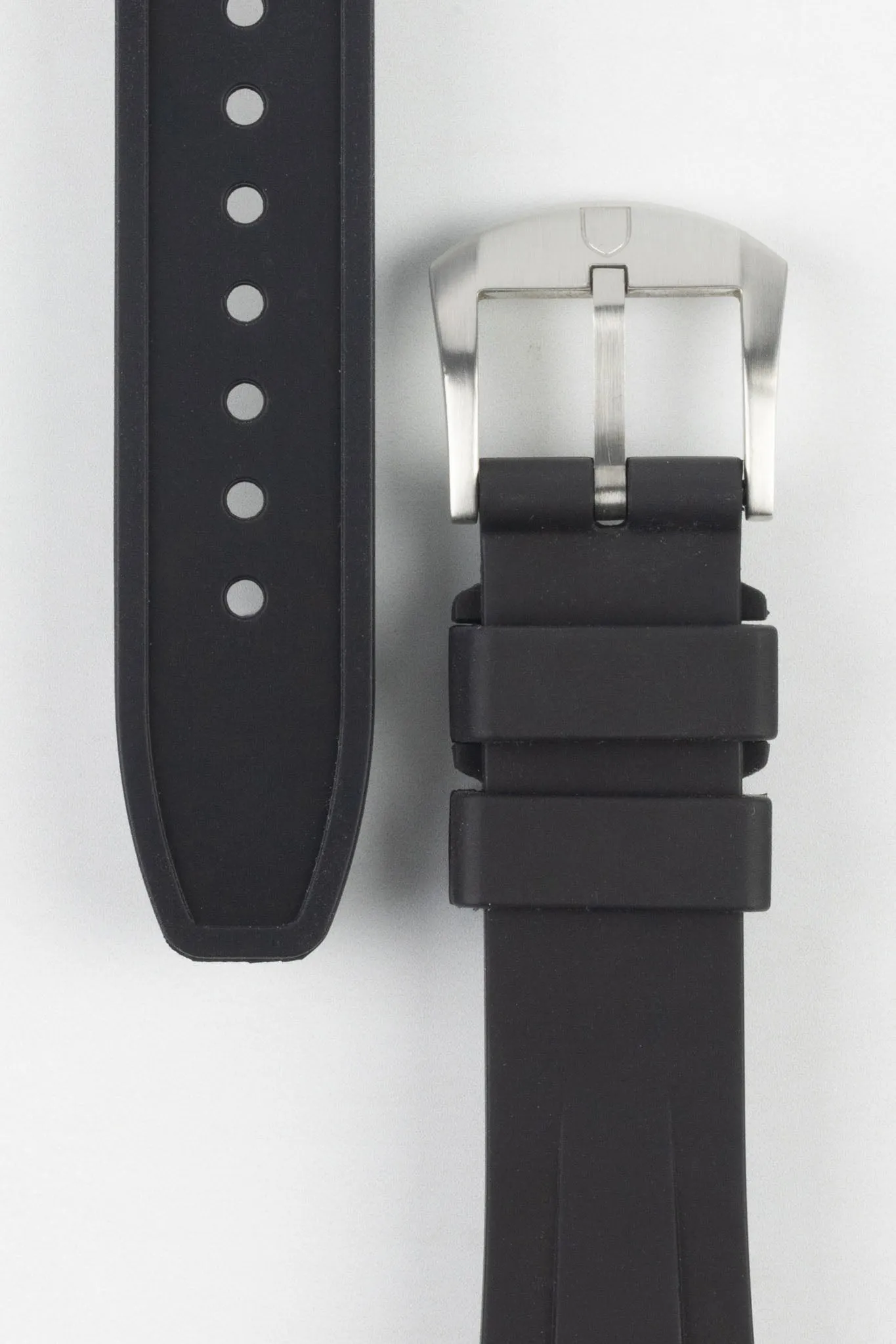 VANGUARD Integrated Rubber Watch Strap for Tudor Black Bay58 in BLACK
