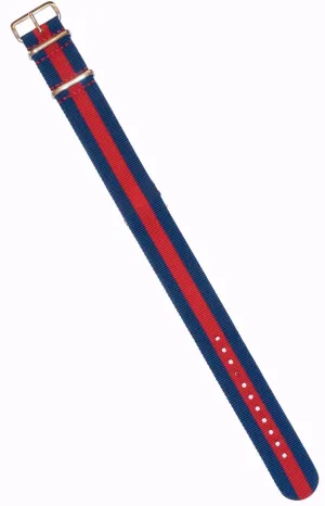 Watchband Navy Red Navy Stripe