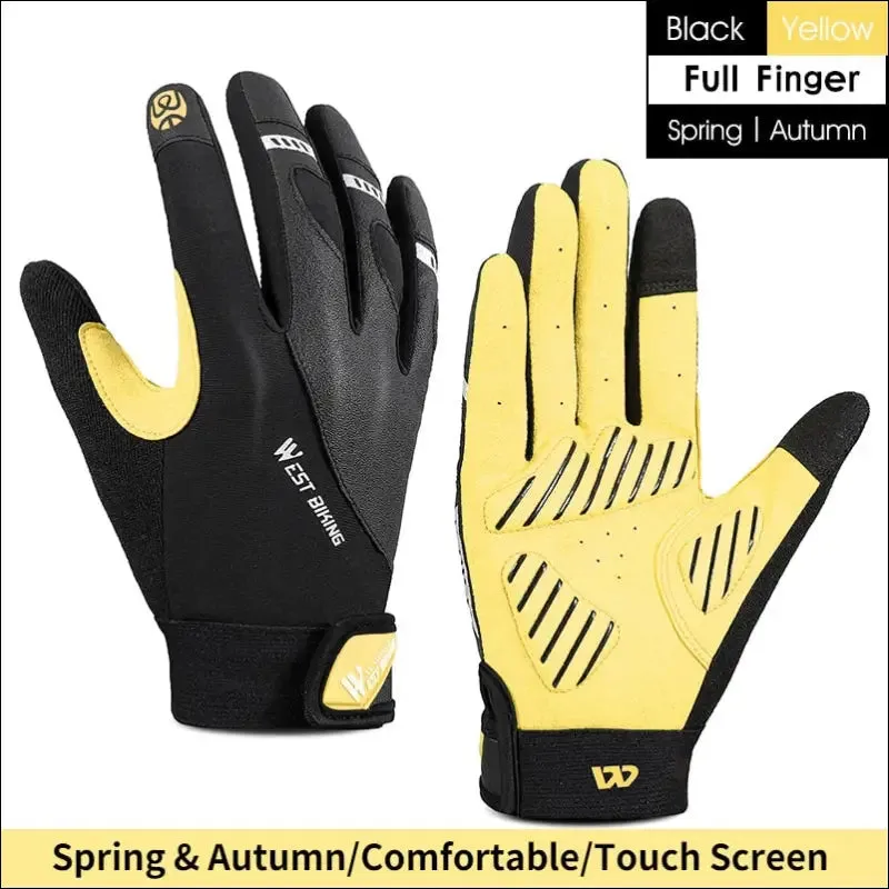 West biking sports cycling gloves touch screen men women mtb bike gloves running fitness gym riding