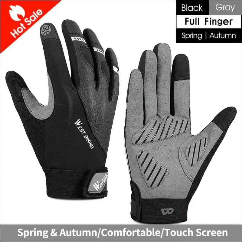 West biking sports cycling gloves touch screen men women mtb bike gloves running fitness gym riding