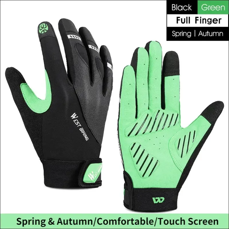 West biking sports cycling gloves touch screen men women mtb bike gloves running fitness gym riding