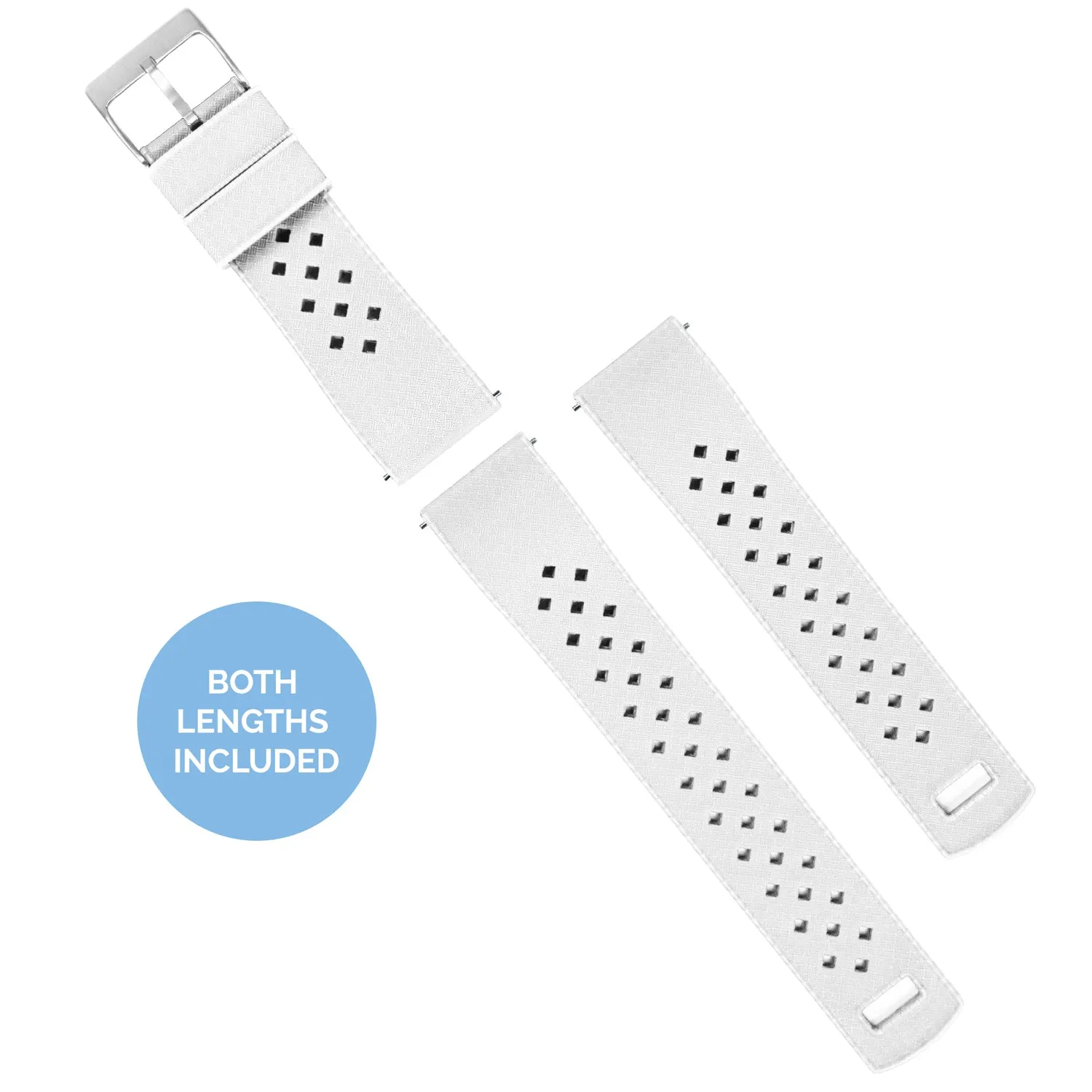 White Tropical Style Watch Band