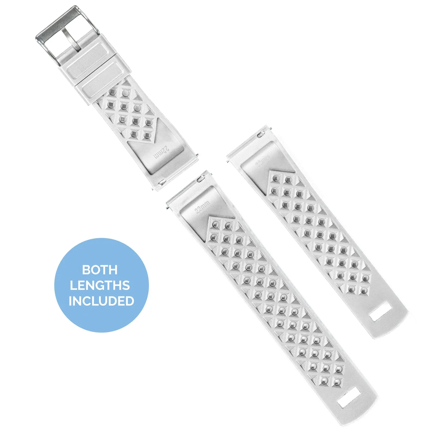White Tropical Style Watch Band