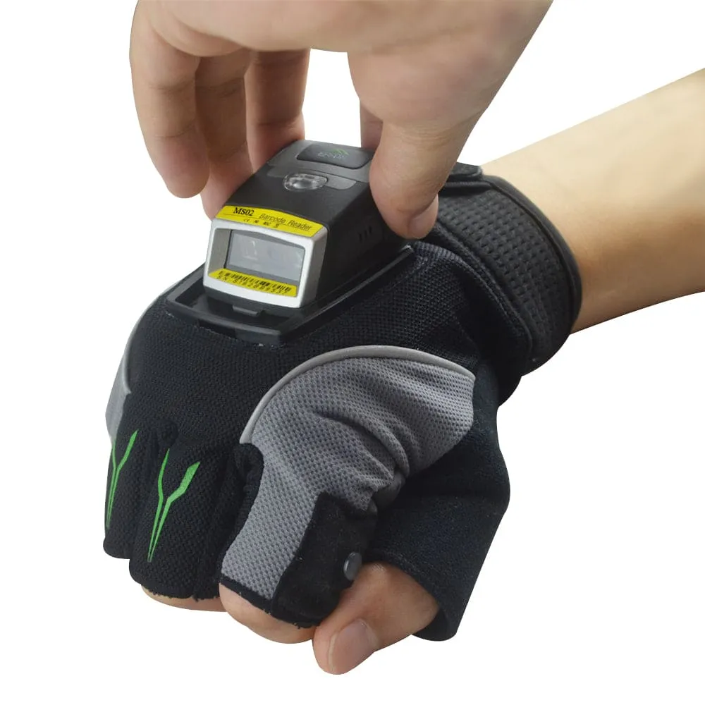 Wireless Glove Barcode Scanners 1D Laser MS02