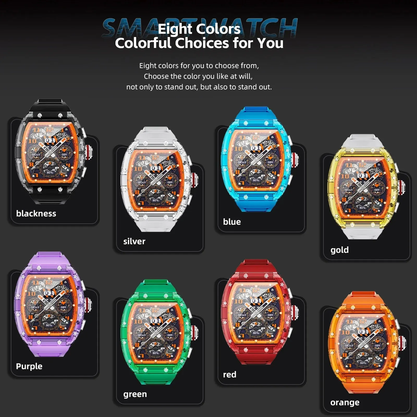 WS-6 Smart Watch 1.86" Fitness Tracker Waterproof