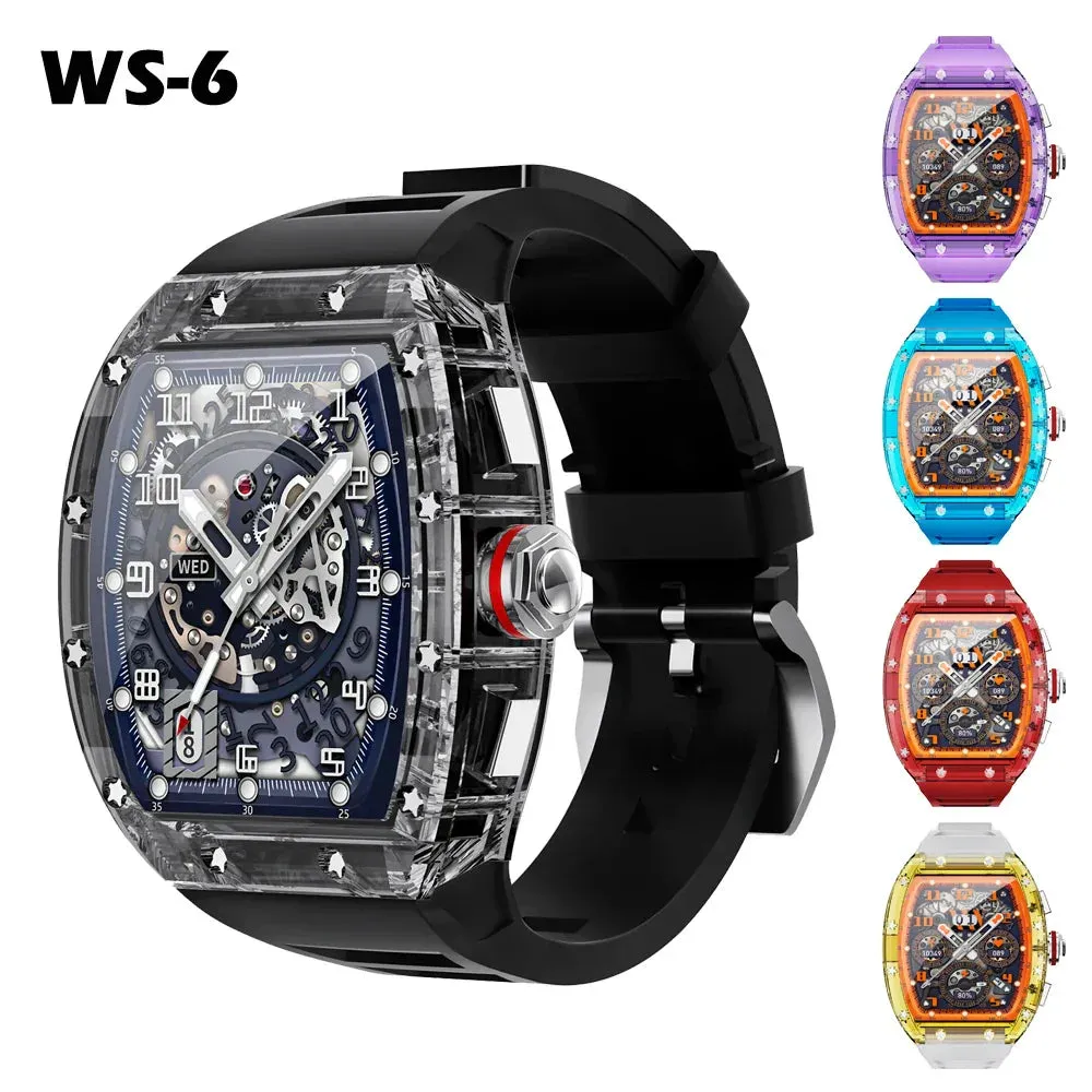 WS-6 Smart Watch 1.86" Fitness Tracker Waterproof
