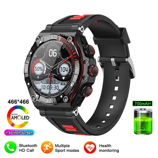 Xiaomi 2023 Men 1.43-inch Bluetooth Calling Smartwatch 700mAh Battery Heart Rate Blood Pressure Meter Women Fitness Sports Watch