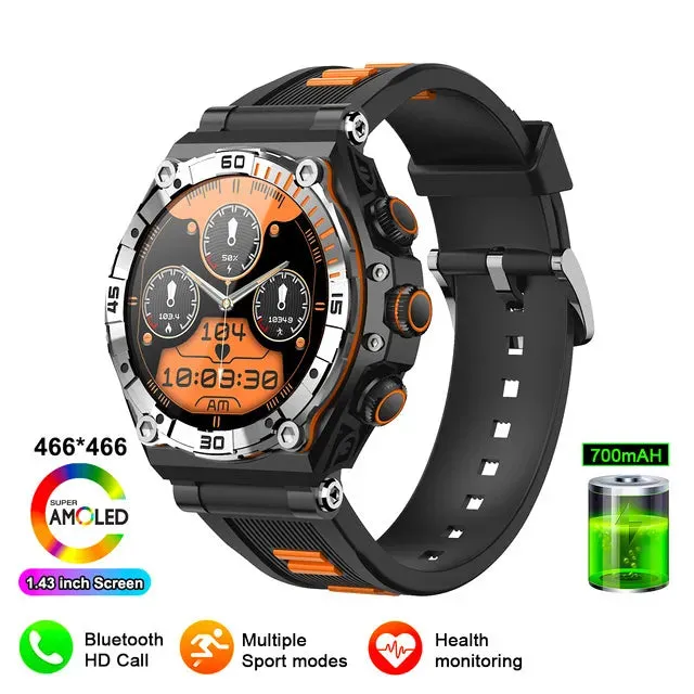Xiaomi 2023 Men 1.43-inch Bluetooth Calling Smartwatch 700mAh Battery Heart Rate Blood Pressure Meter Women Fitness Sports Watch