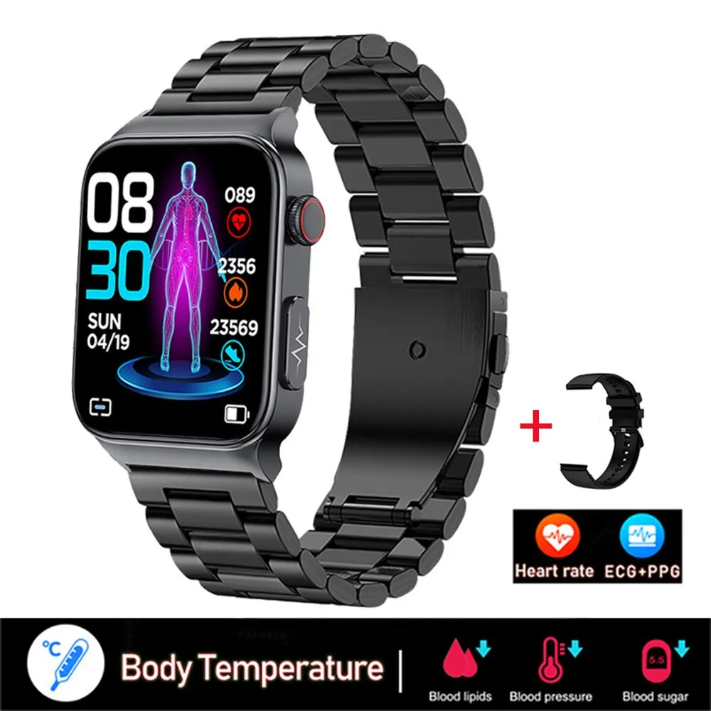 XIAOMI E500 Blood Glucose Smartwatch Electrocardiogram Temperature Blood Oxygen Sleep Monitoring ECG PPG Sports Smart Watch