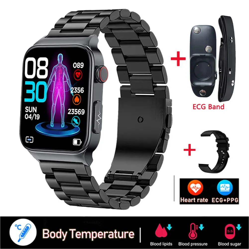 XIAOMI E500 Blood Glucose Smartwatch Electrocardiogram Temperature Blood Oxygen Sleep Monitoring ECG PPG Sports Smart Watch