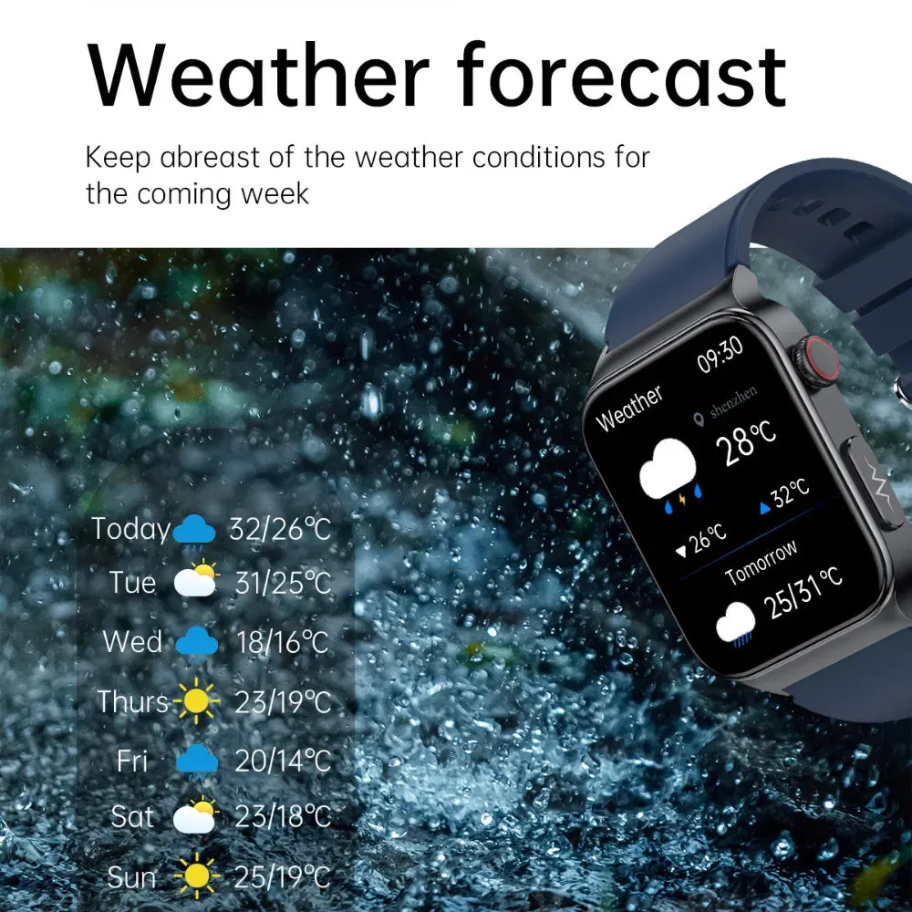 XIAOMI E500 Blood Glucose Smartwatch Electrocardiogram Temperature Blood Oxygen Sleep Monitoring ECG PPG Sports Smart Watch