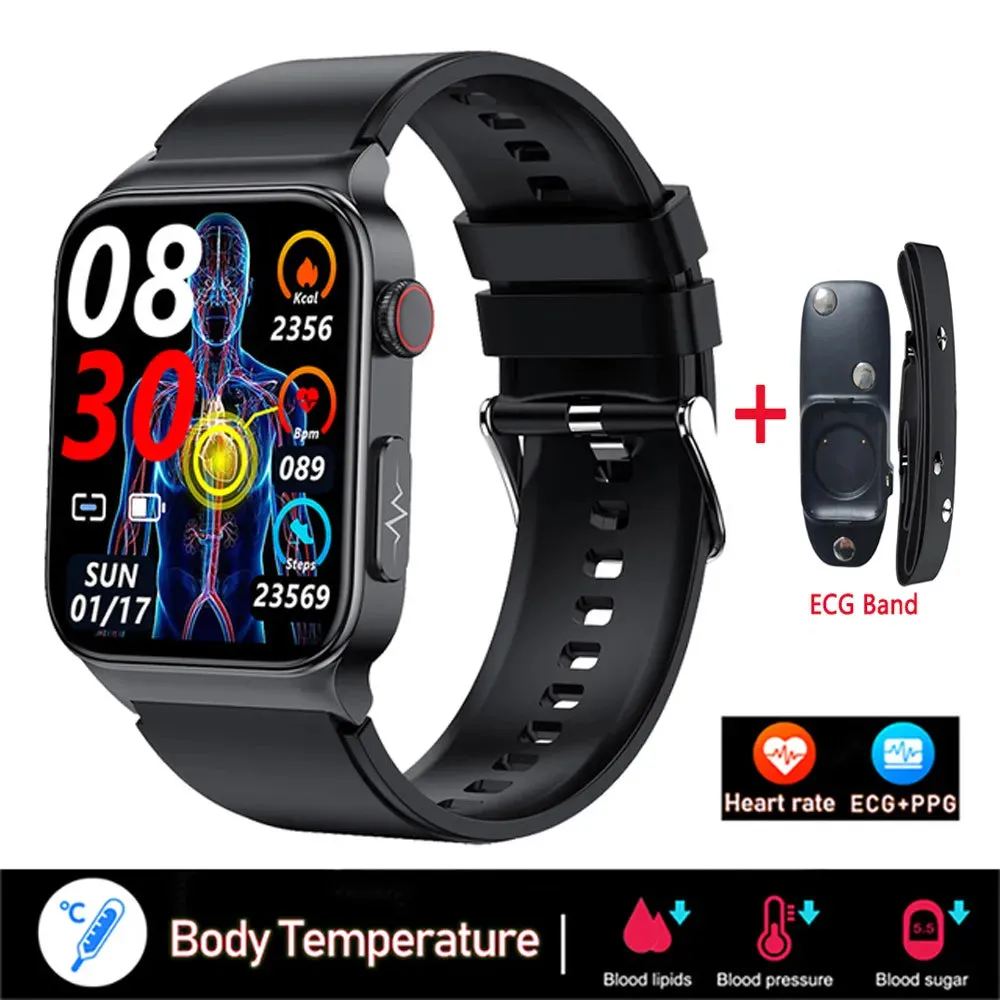 XIAOMI E500 Blood Glucose Smartwatch Electrocardiogram Temperature Blood Oxygen Sleep Monitoring ECG PPG Sports Smart Watch