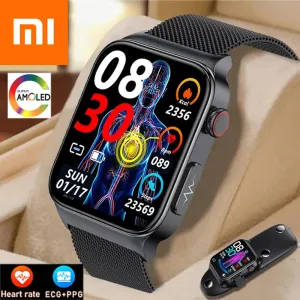 XIAOMI E500 Blood Glucose Smartwatch Electrocardiogram Temperature Blood Oxygen Sleep Monitoring ECG PPG Sports Smart Watch