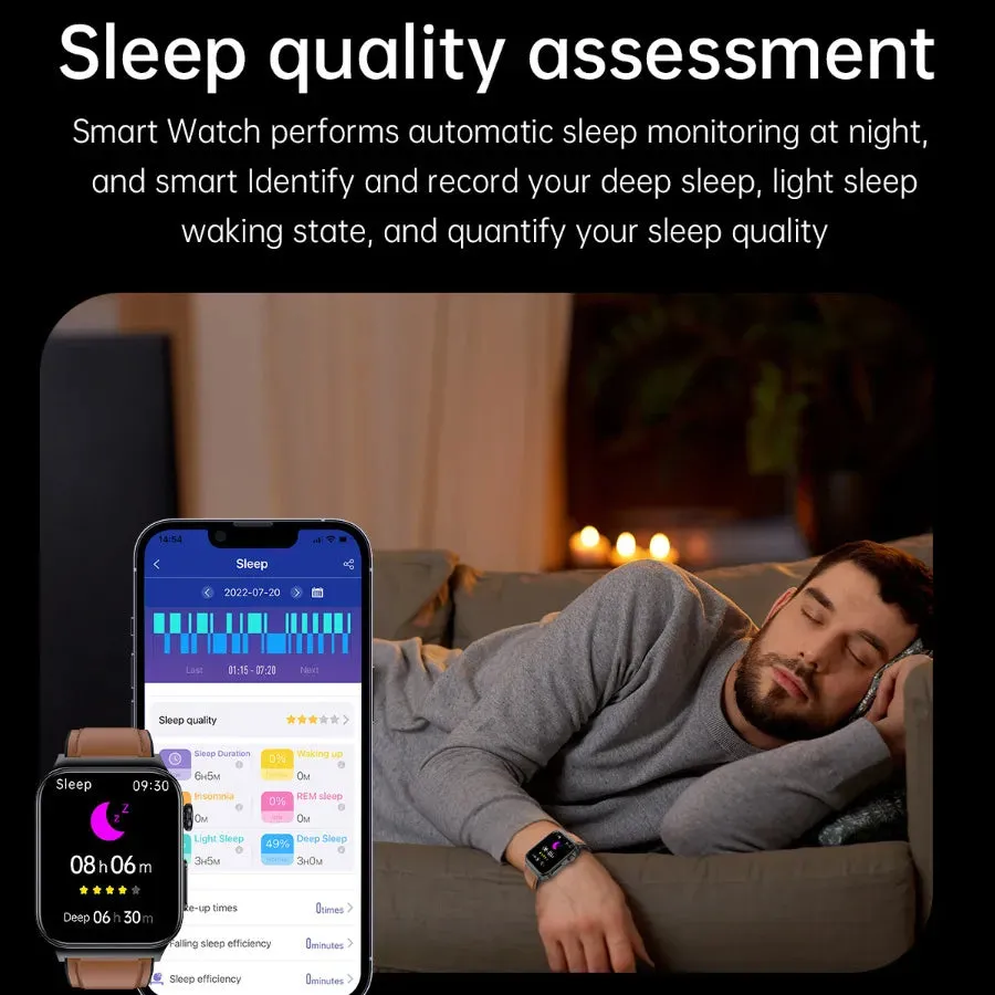XIAOMI E500 Blood Glucose Smartwatch Electrocardiogram Temperature Blood Oxygen Sleep Monitoring ECG PPG Sports Smart Watch
