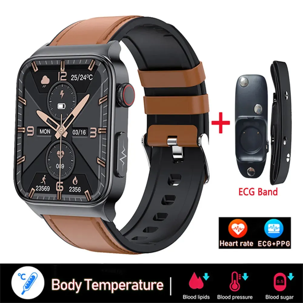 XIAOMI E500 Blood Glucose Smartwatch Electrocardiogram Temperature Blood Oxygen Sleep Monitoring ECG PPG Sports Smart Watch