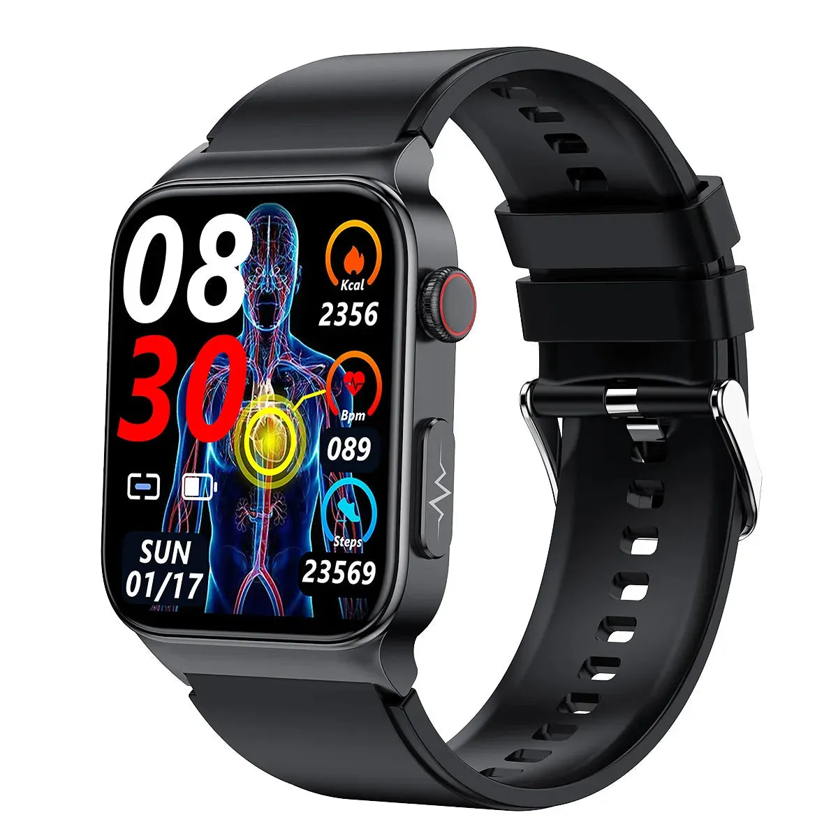 XIAOMI E500 Blood Glucose Smartwatch Electrocardiogram Temperature Blood Oxygen Sleep Monitoring ECG PPG Sports Smart Watch