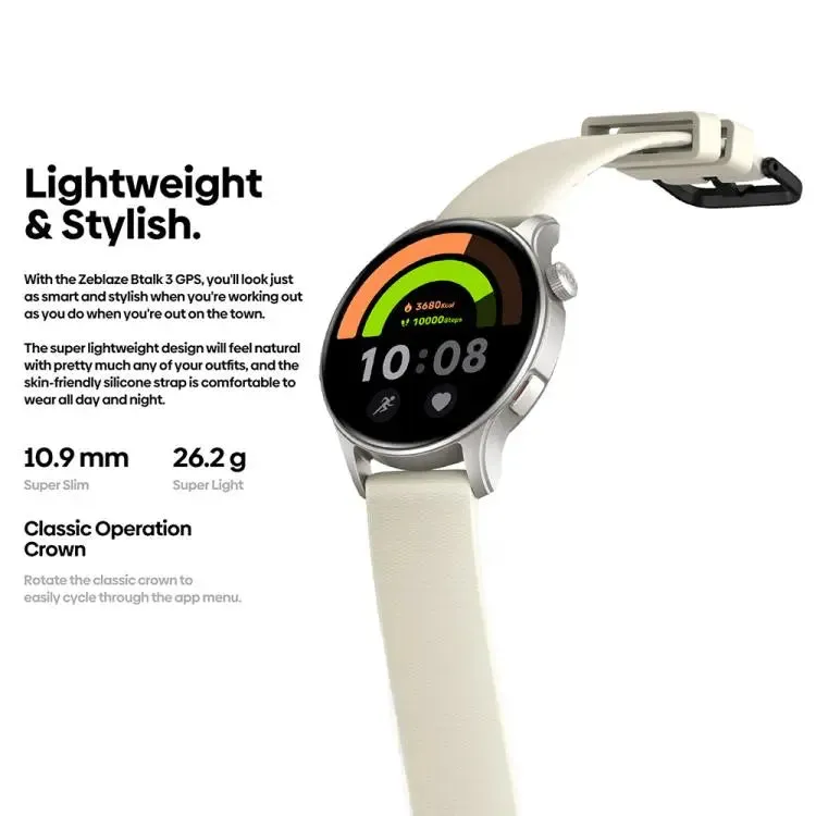 Zeblaze Btalk 3 GPS 1.43 inch HD AMOLED Screen Health Fitness Smart Watch, Support Bluetooth Call(Space Gray)